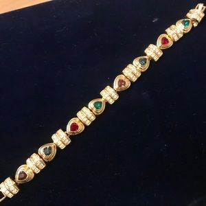 Multi Gem Color Crystal Bracelet